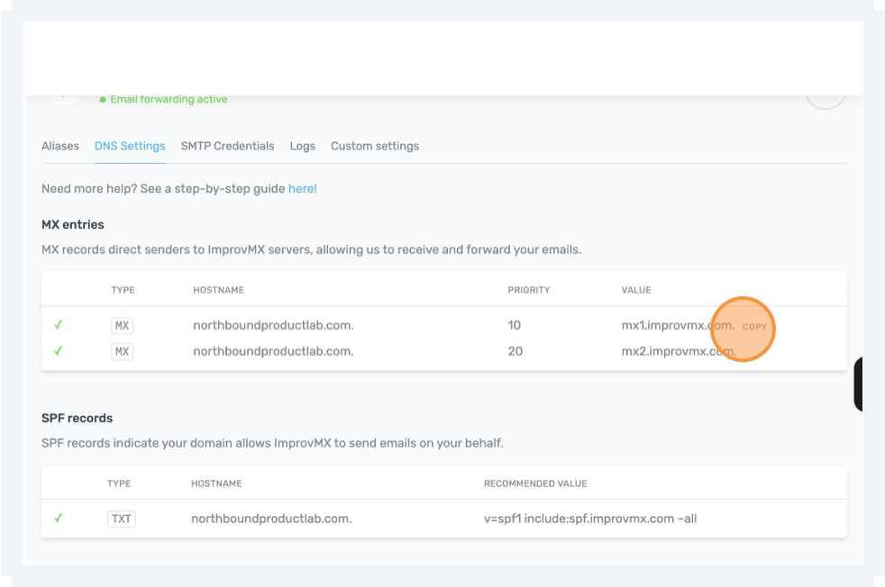 Save DNS changes